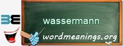 WordMeaning blackboard for wassermann